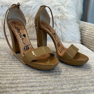 Lanvin patent leather platform sandal